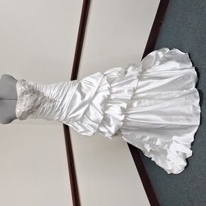 Maggie Sottero Wedding Dress Off-White,  Beads, Sequins, Train, Size 4